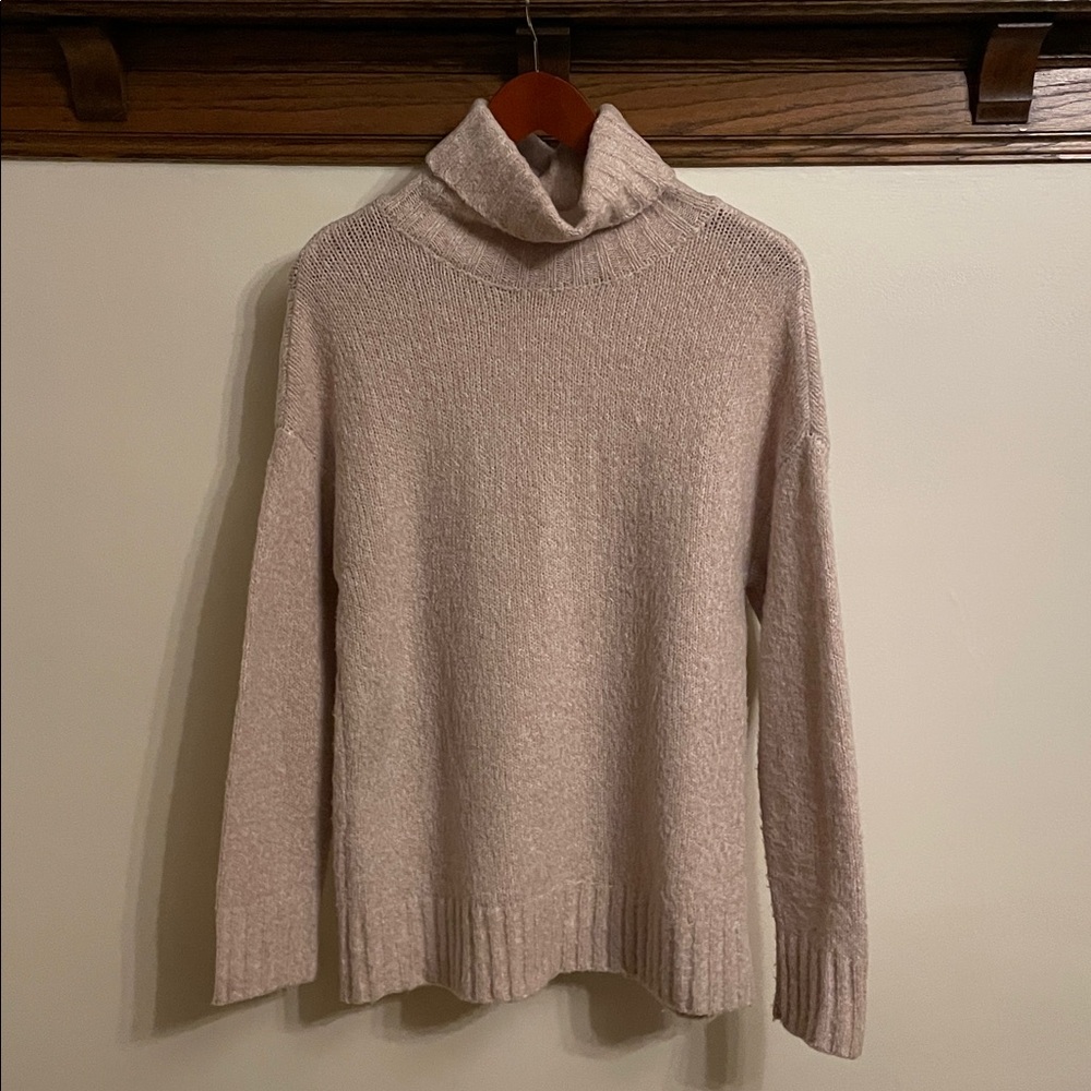 Petal Pink Chunky Turtleneck Sweater